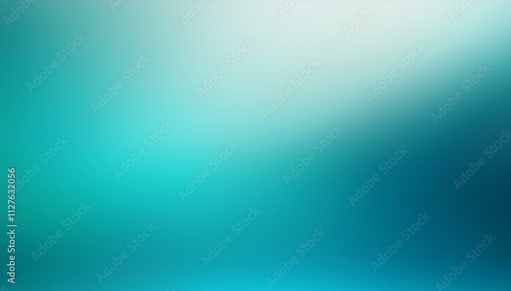 Obraz premium Abstract gradient turquoise blue teal white colored blurred back. Generated image