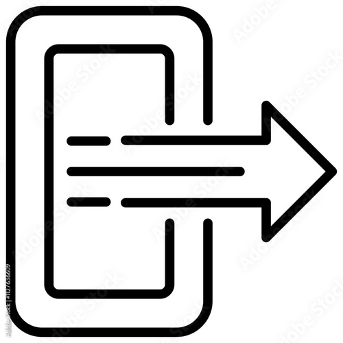 Setting and Mobile Banking Line Icon