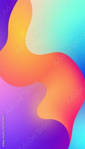 a close up of a colorful background with a curved design