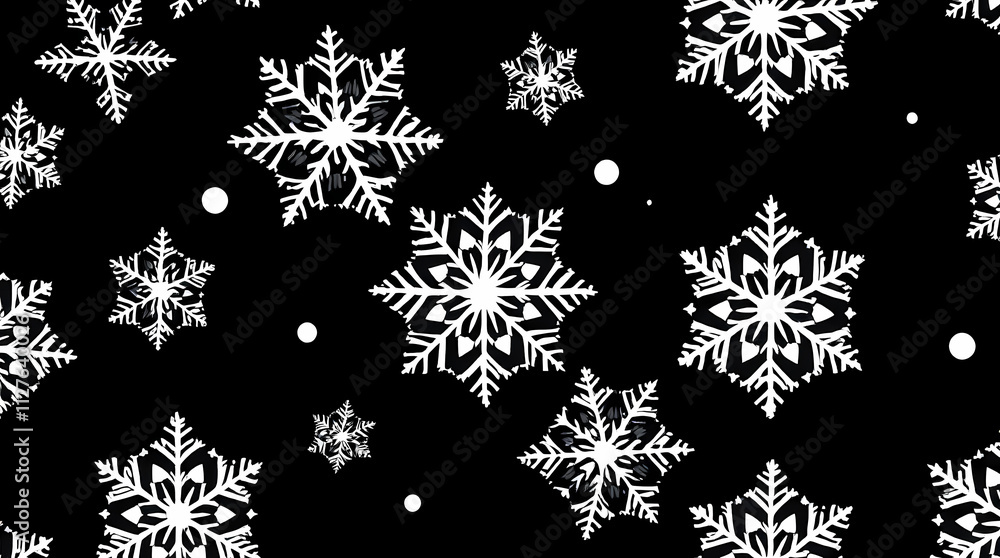 Fancy handmade snowflake and winter decor with cute, retro doodles, snow symbols and ice crystals. Fancy handmade snowflake and winter decor with cute, retro doodles, snow symbols and ice crystals.