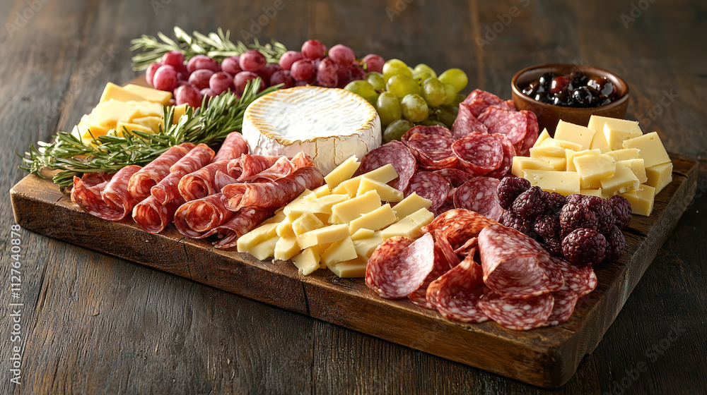 Delicious Charcuterie Board with Cheese Delicious Charcuterie Board with Cheese