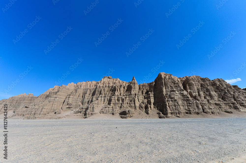 Geomorphic Scenery Desert in Xinjiang, China Geomorphic Scenery Desert in Xinjiang, China