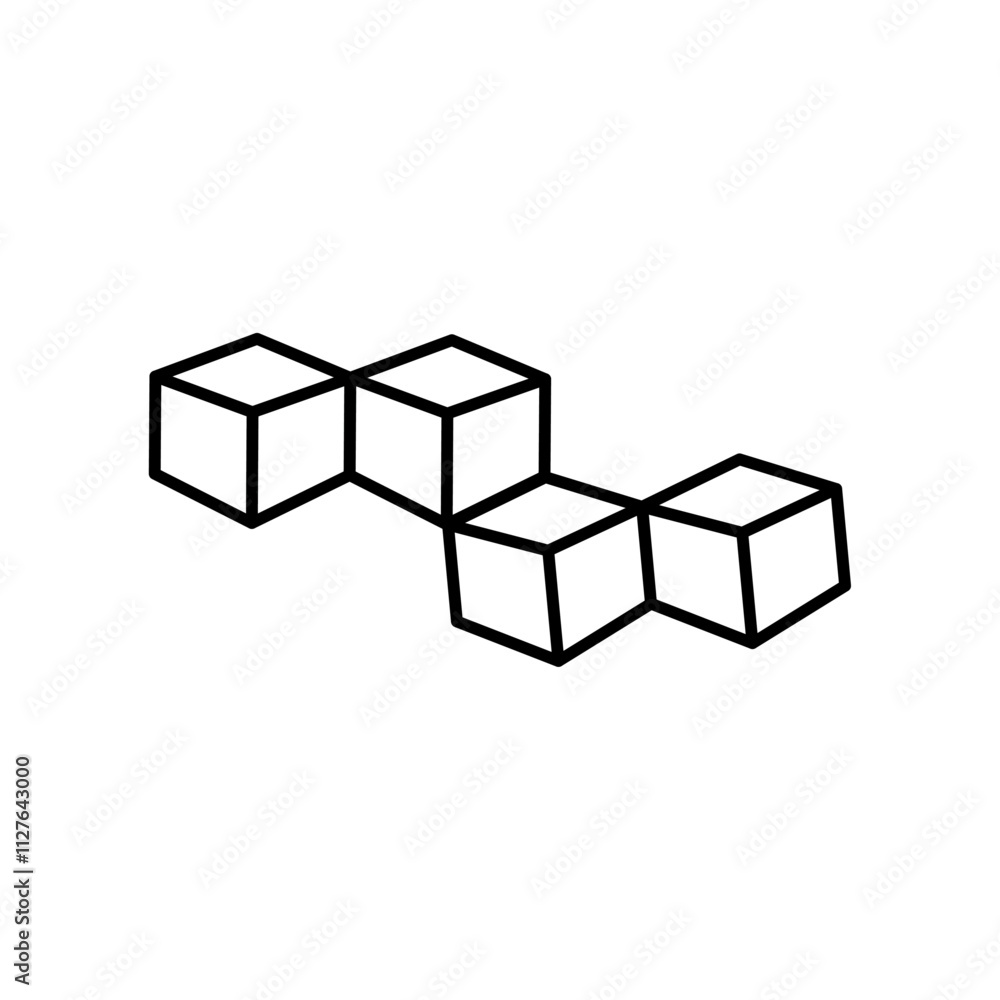Boxes icon line art vector Boxes icon line art vector