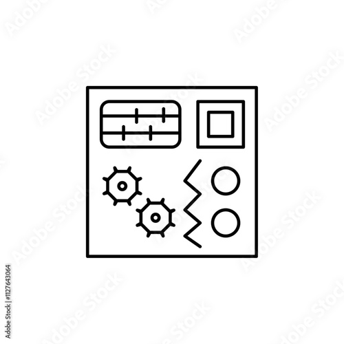 busy board icon line art vector