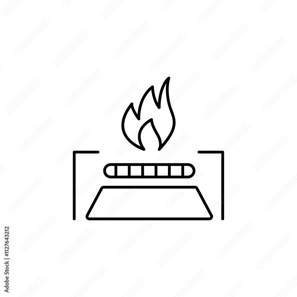 Cooking gas icon line art vector Cooking gas icon line art vector