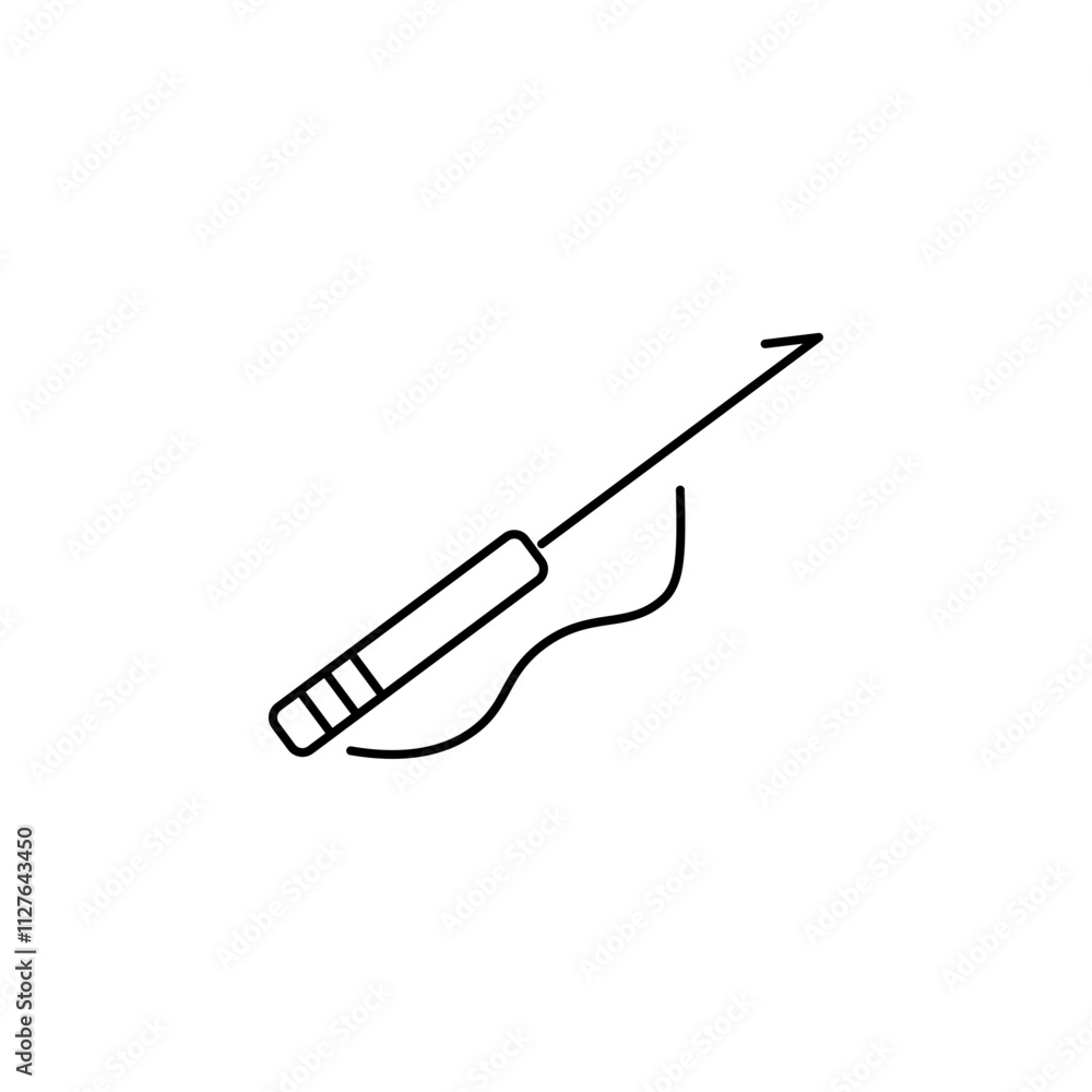 Harpoon icon line art vector Harpoon icon line art vector