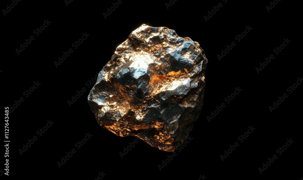 Raw gold ore, black background. Gold mining. Raw gold ore, black background. Gold mining.