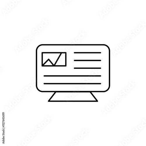 Native Advertising icon line art vector
