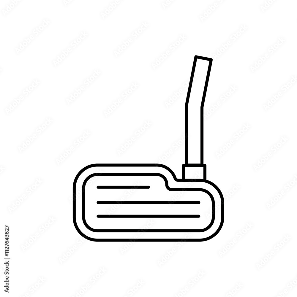 Putter icon line art vector Putter icon line art vector