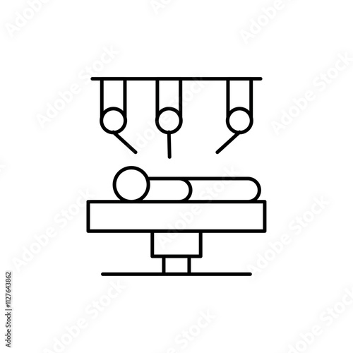 Robotic surgery icon line art vector