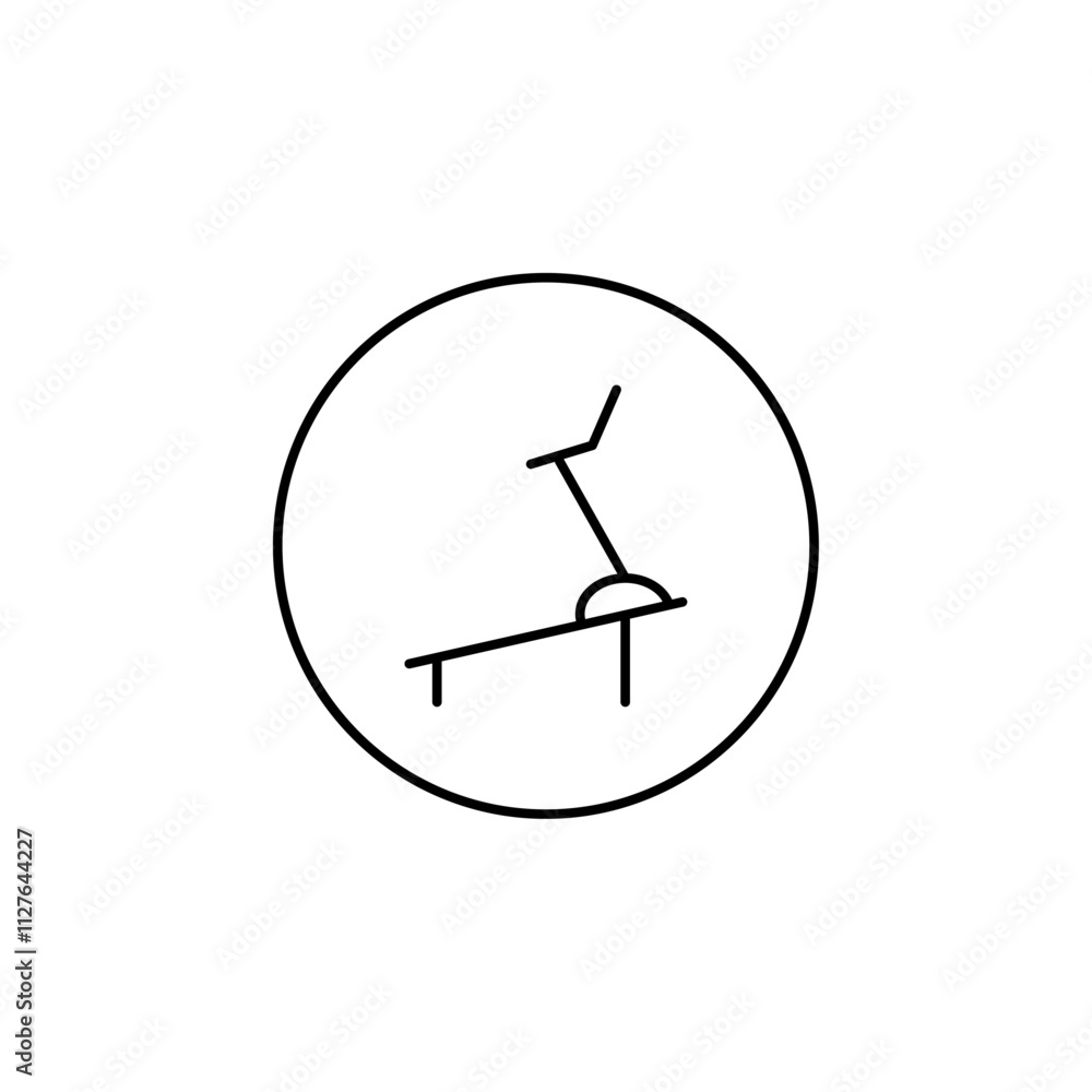 Treadmill icon line art vector Treadmill icon line art vector