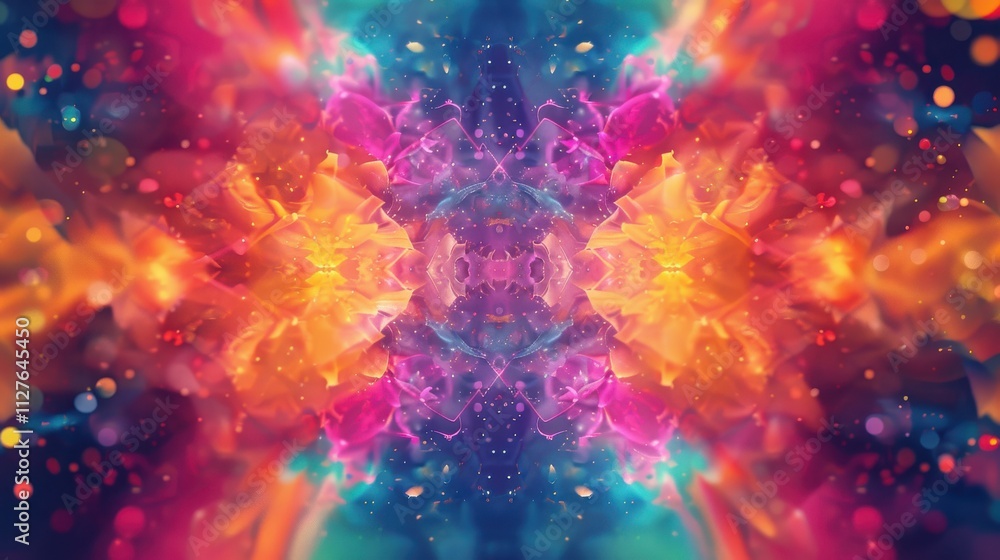 Abstract Colorful Swirls and Glowing Lights Pattern Abstract Colorful Swirls and Glowing Lights Pattern