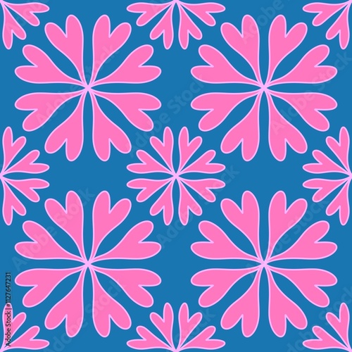 Abstract floral seamless flowers pattern for wrapping paper and fabrics and kids