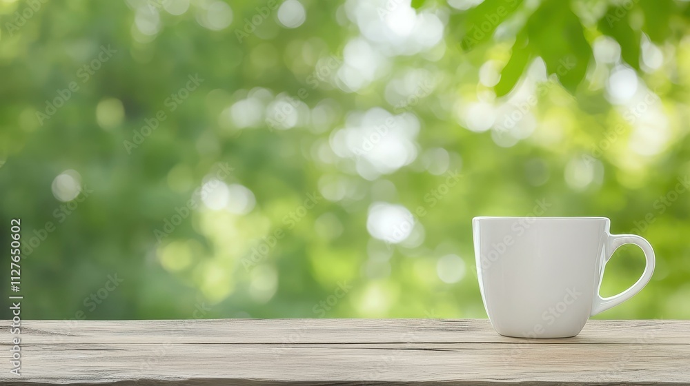 A warm coffee cup sits atop a rustic wooden table, creating a cozy and inviting scene with a blurred backdrop. A warm coffee cup sits atop a rustic wooden table, creating a cozy and inviting scene with a blurred backdrop.