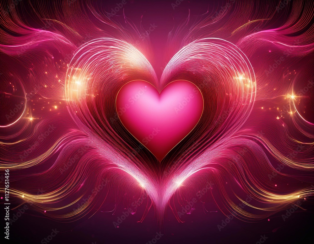 Valentine's Day romantic heart background with red and pink decorations Valentine's Day romantic heart background with red and pink decorations