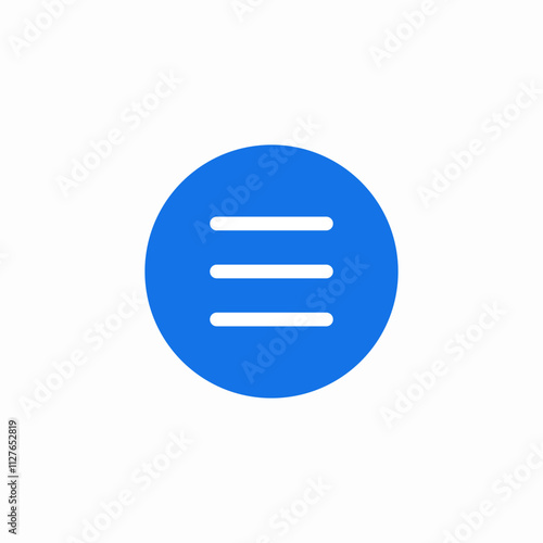 burger menu button icon sign vector