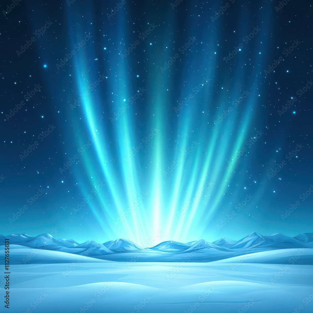 Obraz premium Experience the mesmerizing dance of the aurora borealis against a arctic night backdrop, showcasing natures beauty.