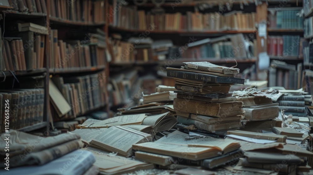 Stacks of documents on a cluttered desk symbolize overwhelming bookkeeping tasks. Stacks of documents on a cluttered desk symbolize overwhelming bookkeeping tasks.