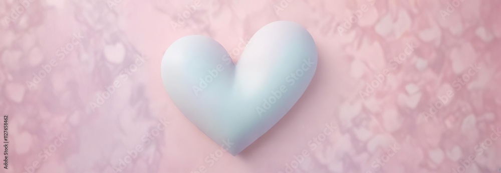 Obraz premium Soft pastel hues creating a serene heart pattern, calming, peaceful