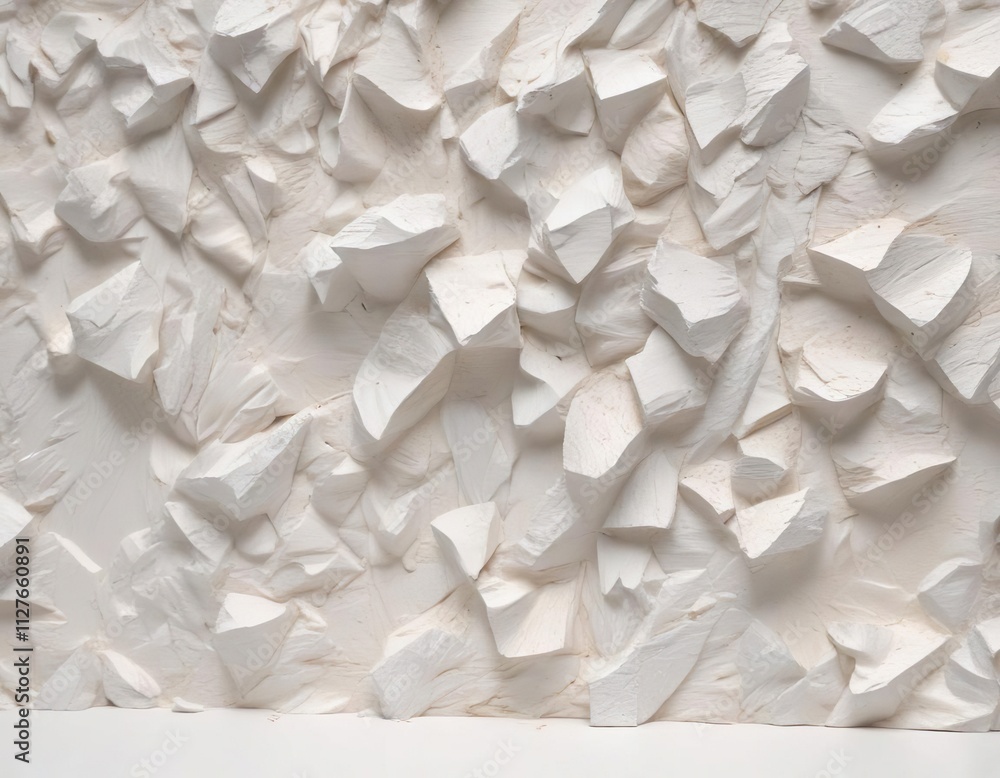 Obraz premium White recycled paper background with organic fiber structure, raw appearance, natural paper, upcycled