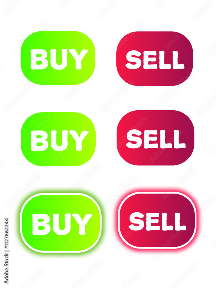 Buy and sell buttons pack Buy and sell buttons pack