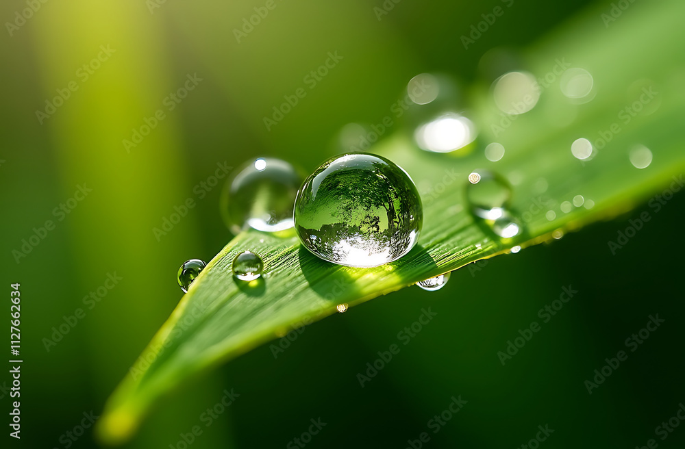 Dewdrop Forest on a Leaf Dewdrop Forest on a Leaf