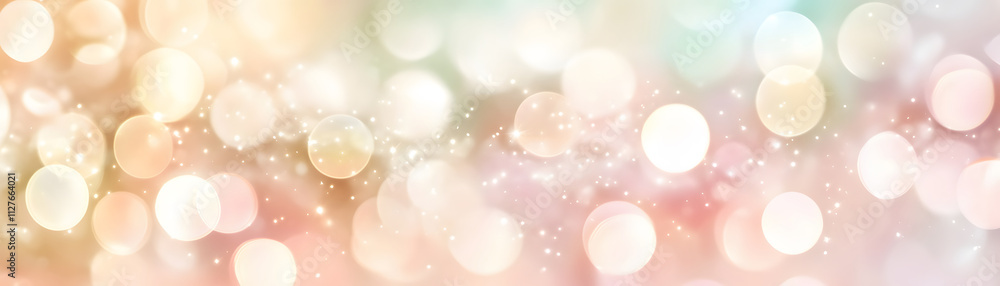 Soft pastel bokeh lights create dreamy, magical atmosphere with twinkling effects Soft pastel bokeh lights create dreamy, magical atmosphere with twinkling effects