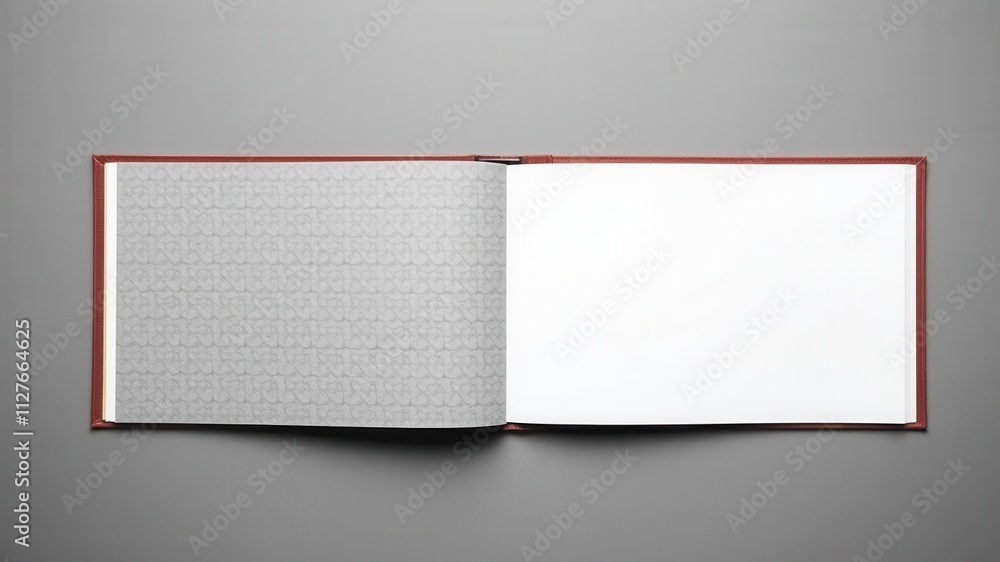 Modern photo album layout with sleek grey accents and clean lines, decorative, template Modern photo album layout with sleek grey accents and clean lines, decorative, template