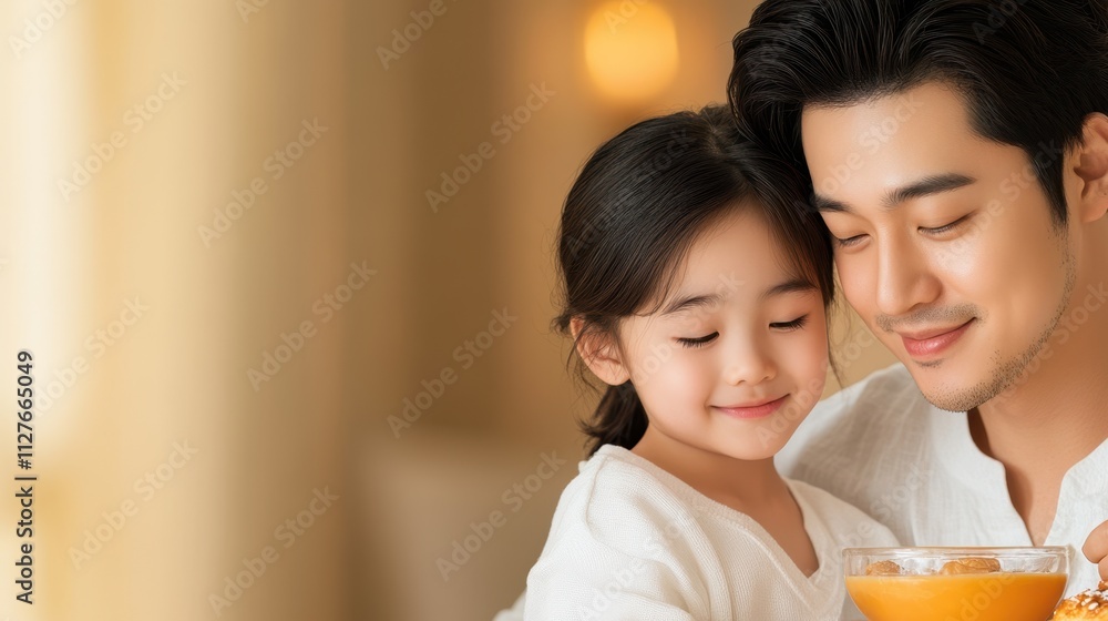 A joyful moment is captured between a father and daughter as they share a drink, radiating warmth and affection, This image is ideal for family-oriented themes, parenting articles, or lifestyle blogs A joyful moment is captured between a father and daughter as they share a drink, radiating warmth and affection, This image is ideal for family-oriented themes, parenting articles, or lifestyle blogs