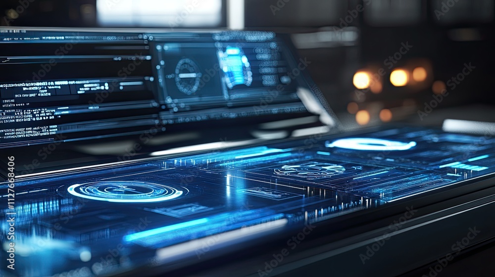 High-tech digital planning tools displayed on a sleek modern desk High-tech digital planning tools displayed on a sleek modern desk