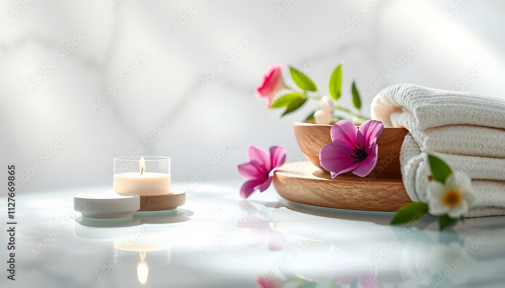 Spa Still Life isolated with white highlights, png Spa Still Life isolated with white highlights, png