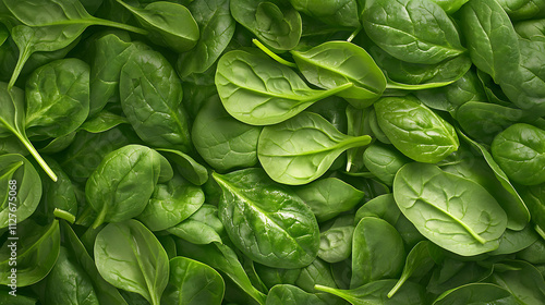 Fresh spinach leaves in vibrant green color, perfect for healthy meals