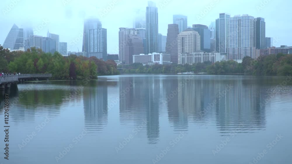 Austin Skyline Timelapse in fog in Austin, Texas 12/6/2024 Austin Skyline Timelapse in fog in Austin, Texas 12/6/2024