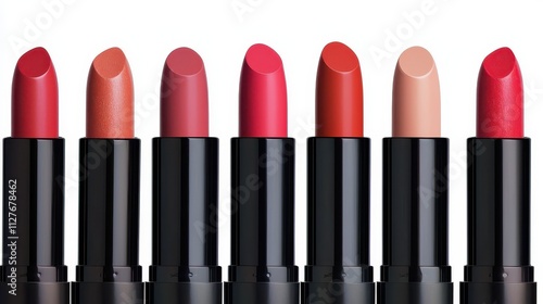 Vibrant Array of Lipsticks in Various Shades and Textures