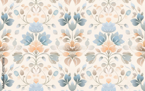 Wallpaper Mural Retro style floral texture art background
 Torontodigital.ca