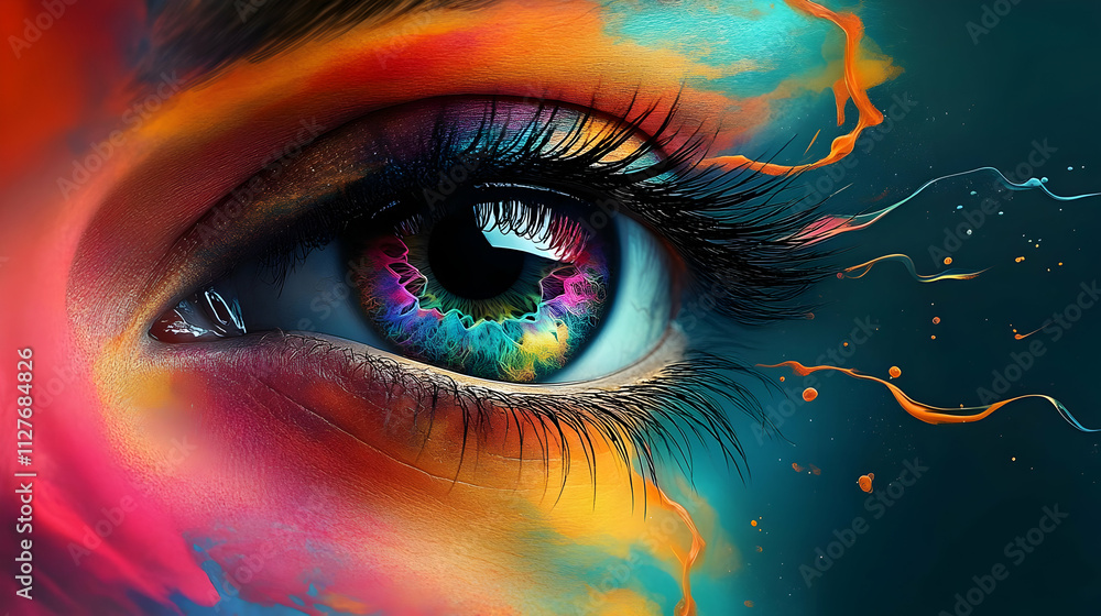Vibrant Eye: Colorful Abstract Art Explodes with Imagination Vibrant Eye: Colorful Abstract Art Explodes with Imagination