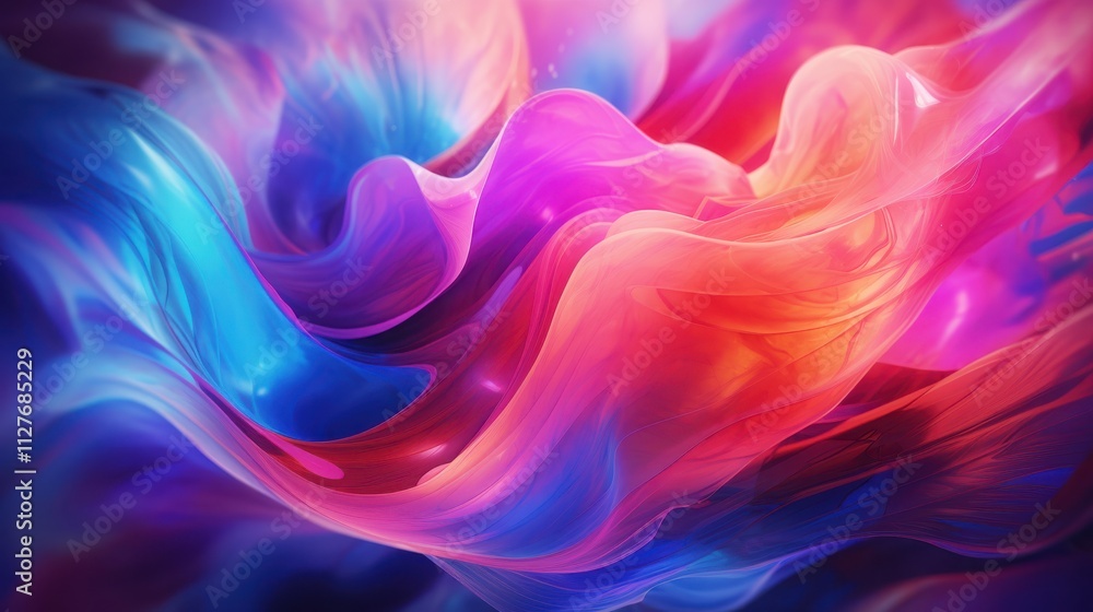 Obraz premium Abstract Colorful Swirling Fabric Design