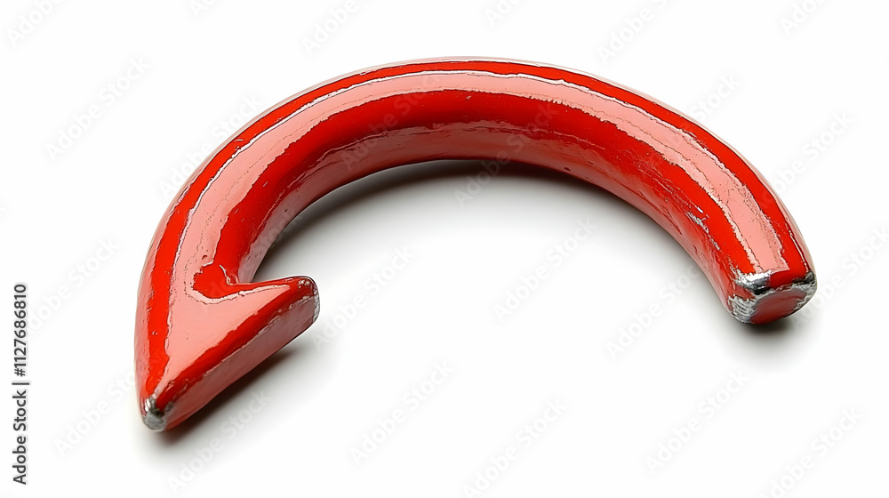 Red Curved Metal Hook: Industrial Design, Safety Equipment, Lifting Gear Red Curved Metal Hook: Industrial Design, Safety Equipment, Lifting Gear