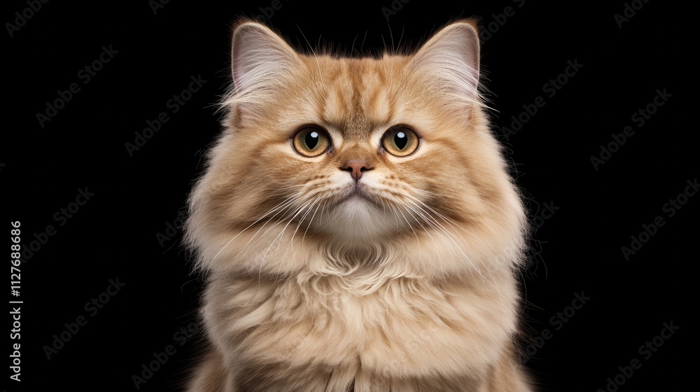 Elegant Persian Cat with Soft Fur and Captivating Eyes Elegant Persian Cat with Soft Fur and Captivating Eyes