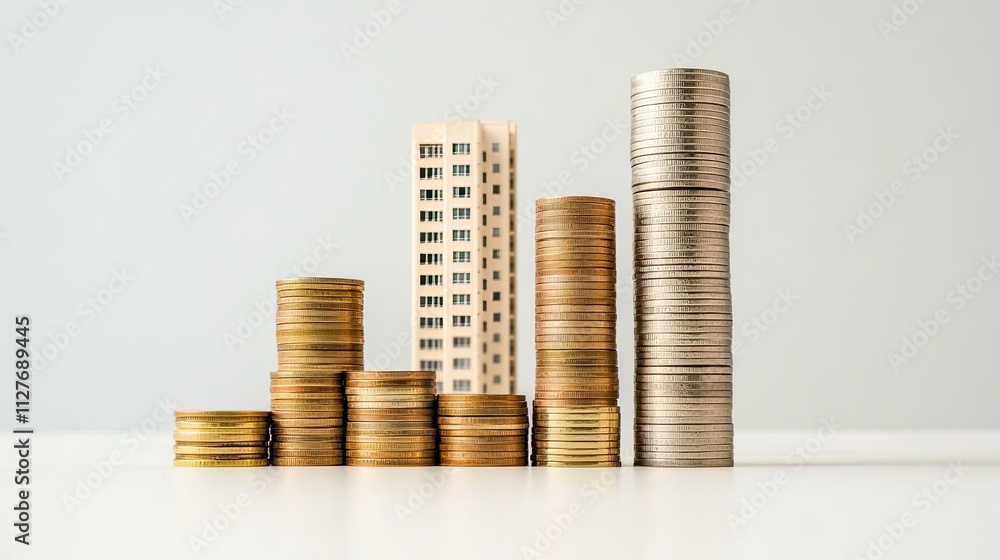 Tall buildings and coins are the same height Tall buildings and coins are the same height