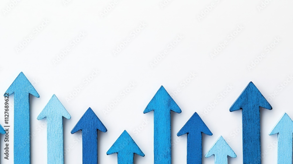 Blue Arrows Representing Business Growth Concept Blue Arrows Representing Business Growth Concept
