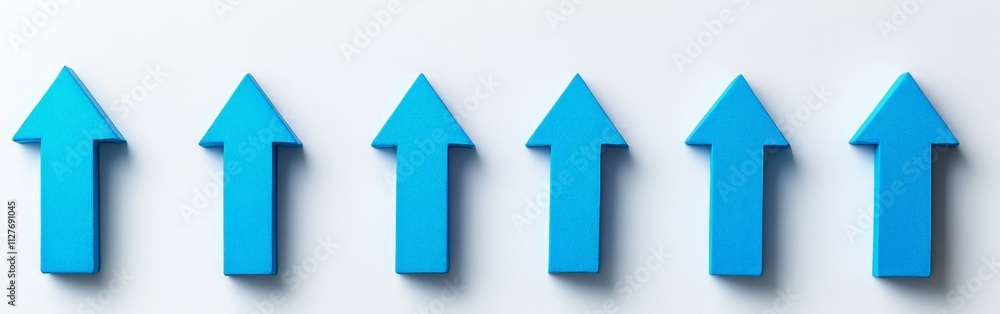 Blue Arrows Representing Business Growth Concept Blue Arrows Representing Business Growth Concept