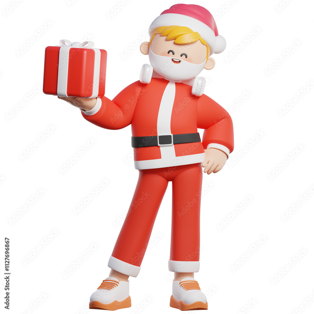 Santa with Christmas Gifts 3D character Santa with Christmas Gifts 3D character