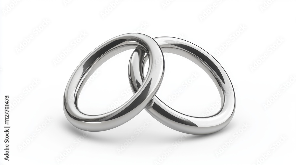 Two intertwined wedding rings symbolizing everlasting love and commitment Two intertwined wedding rings symbolizing everlasting love and commitment