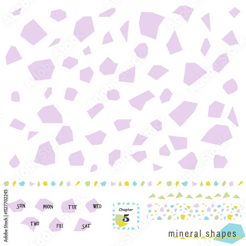 鉱石みたいな形のシンプルなあしらいセット