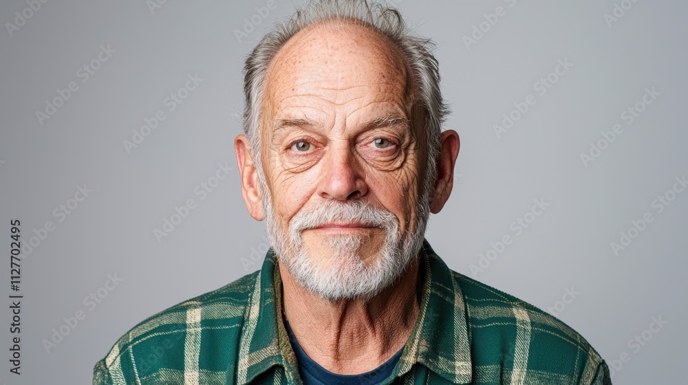 Senior Man Portrait with Kind Expression Senior Man Portrait with Kind Expression