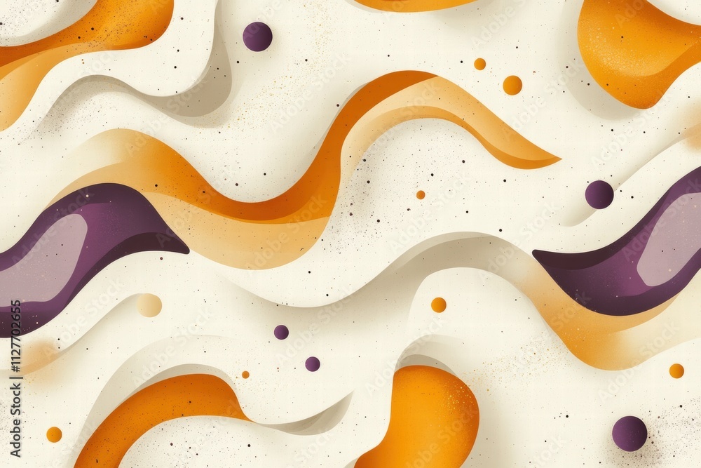 Abstract Beige, Orange, and Purple Wave Pattern Abstract Beige, Orange, and Purple Wave Pattern