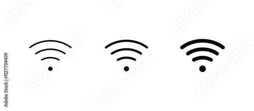 Wifi icon set vector. Wireless symbol icon vector	