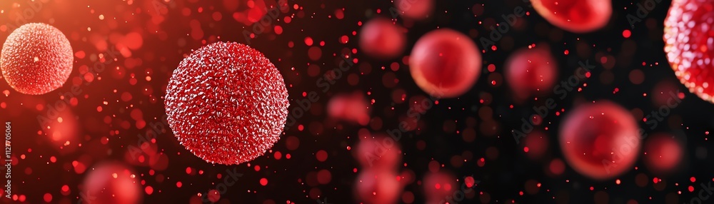 Abstract representation of red blood cells in a dramatic background. Abstract representation of red blood cells in a dramatic background.