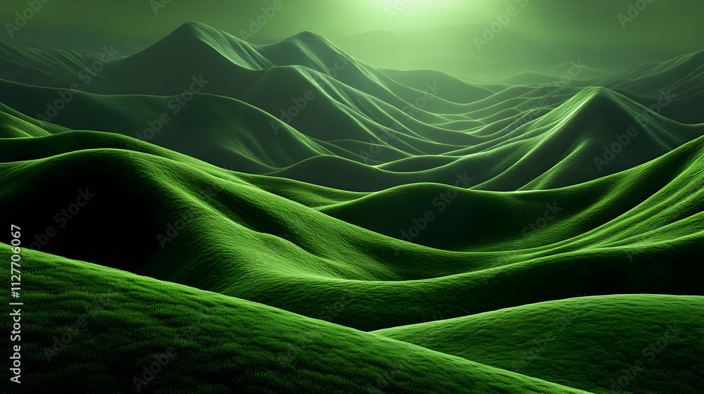 Rolling Green Hills: Nature's Serene Landscape, Vivid Emerald Hues, Picturesque Vista, Calming Scenery, Breathtaking View Rolling Green Hills: Nature's Serene Landscape, Vivid Emerald Hues, Picturesque Vista, Calming Scenery, Breathtaking View